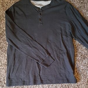 St. John's Bay Charcoal Long Sleeve Henley